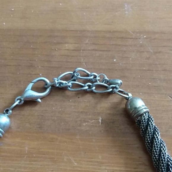 Hand Crafted Vintage Floral Rhinestone Necklace - Picture 3 of 5